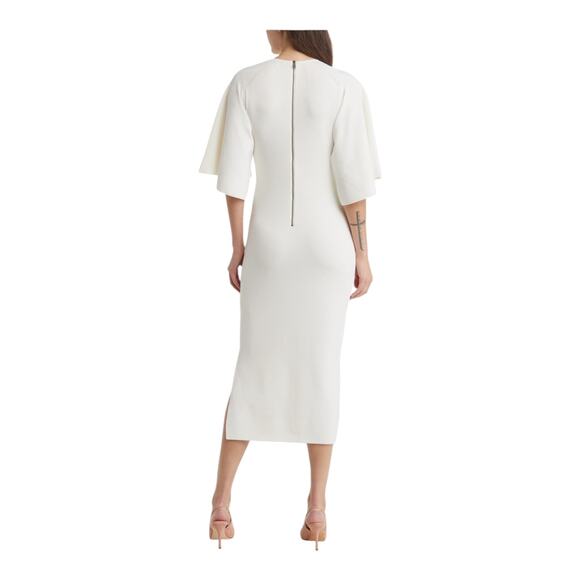 Ted Baker sweater Dress Lounia Fluted Sleeve Body-Con cream size 6 (US 14) - Picture 7 of 8